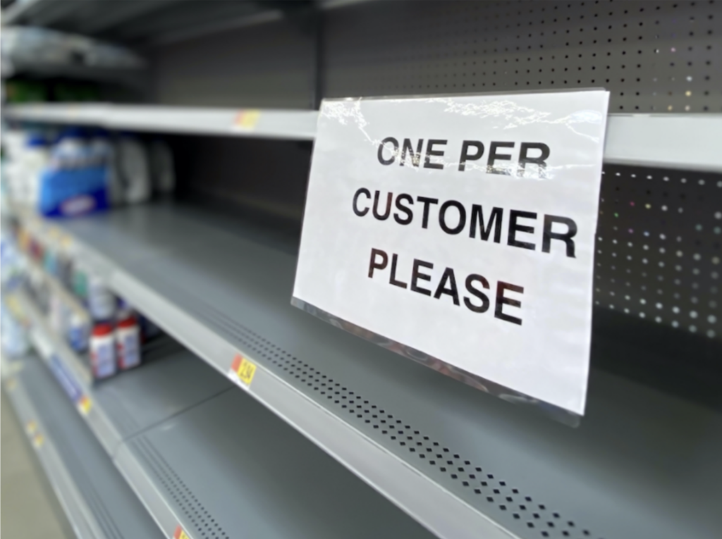 supply chain disruption causing supermarket shortages